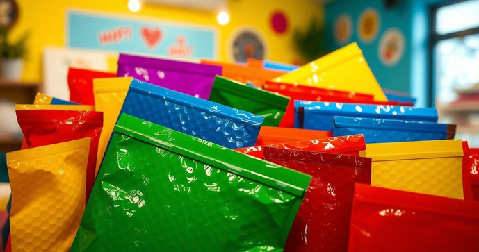 Envelope Bolha Colorido: Proteção e Estilo