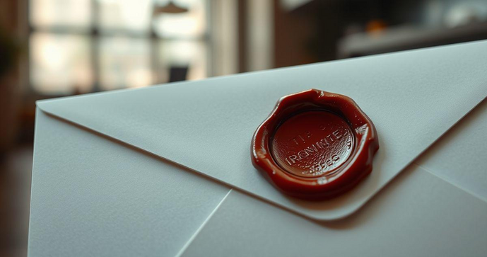 Envelope com lacre garante segurança e estilo na sua correspondência
