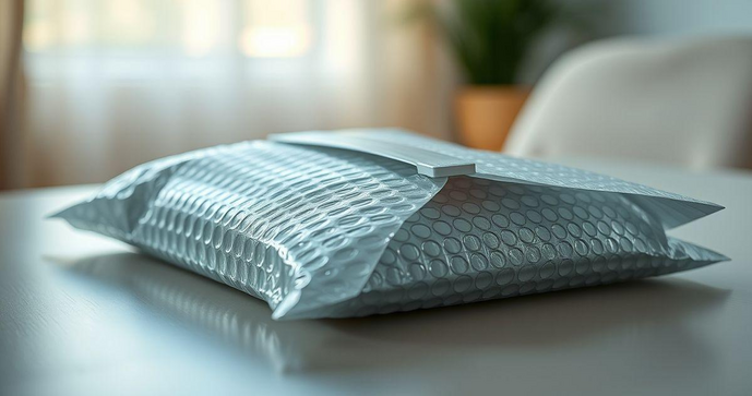Envelope plástico bolha com lacre para proteção segura