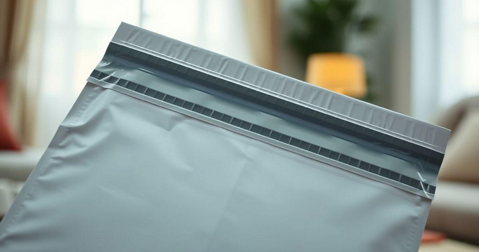 Envelope plástico lacre adesivo para segurança e proteção de encomendas