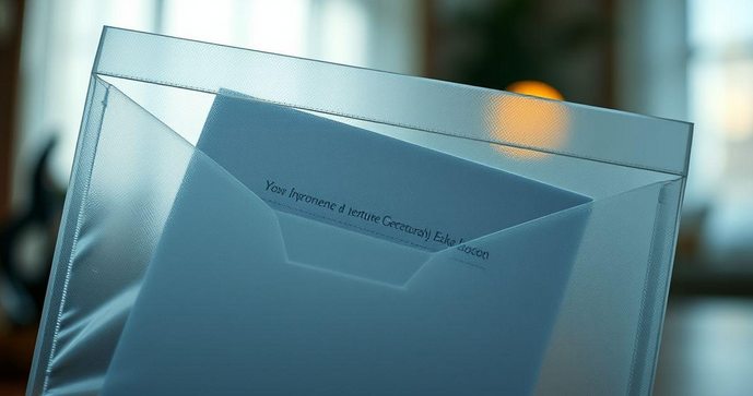 Envelope plástico lacre para segurança e proteção de documentos